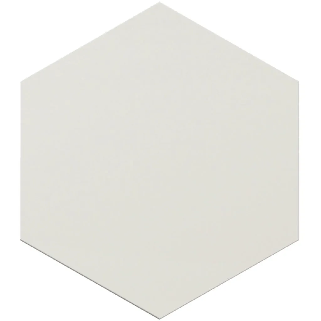 25 pack Chiffon White 8.1-in W x 9.25-in L White Hexagonal Matte Porcelain Wall and Floor Tile (9.93 Sq ft/case) - Sample