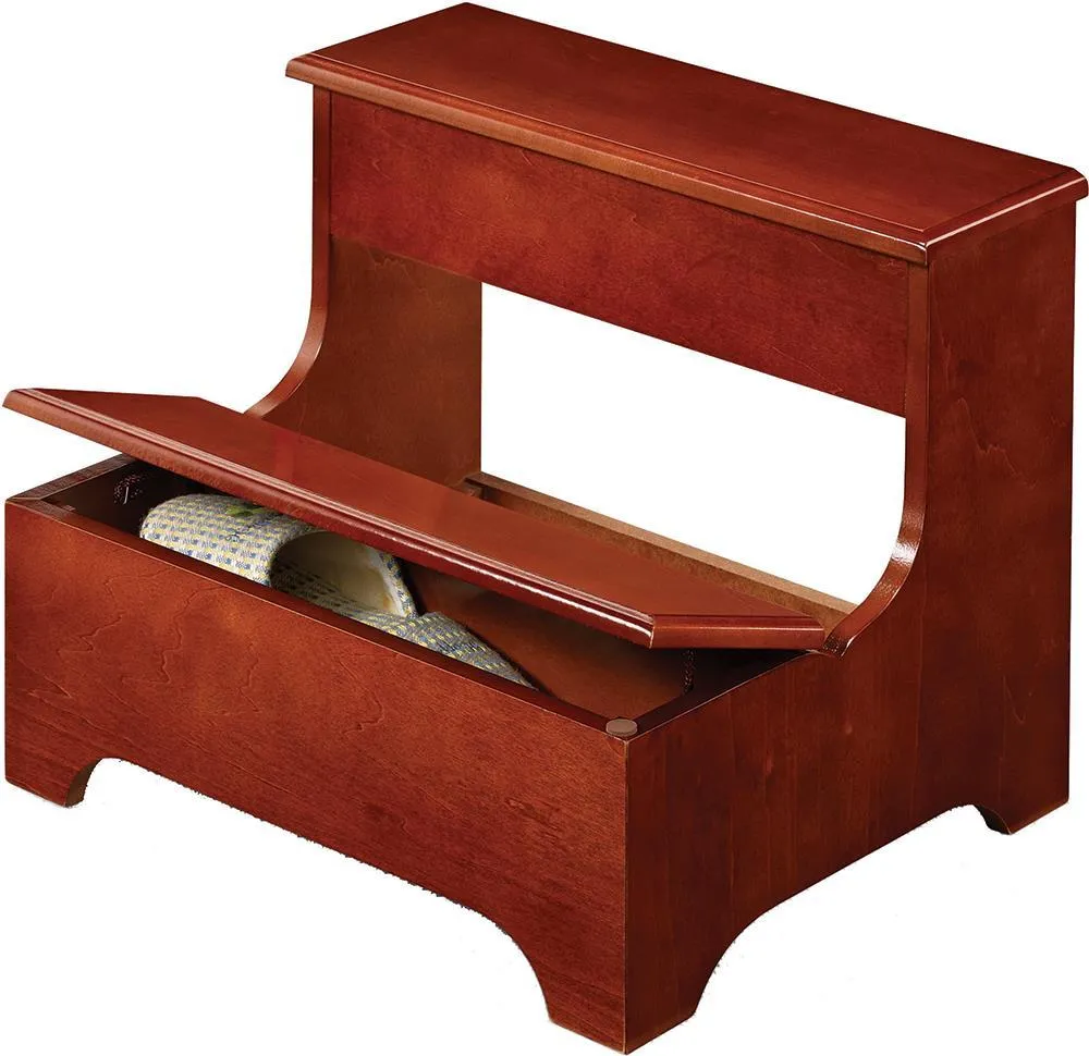 Accents : Ottomans - 2-tier Step Stool With Hidden Storage Warm Brown