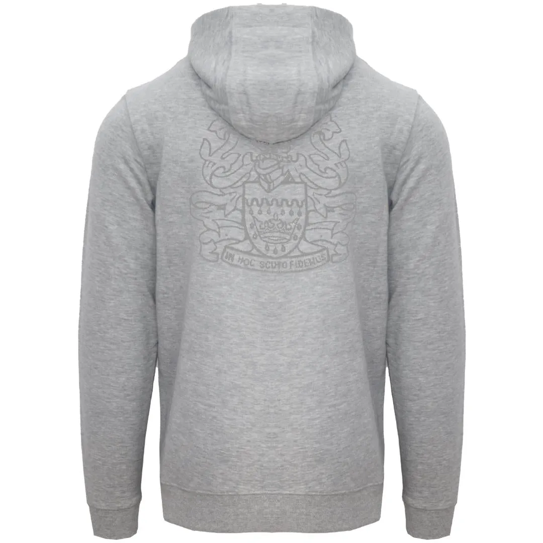 Aquascutum Box Gothic Logo Grey Zip-Up Hoodie