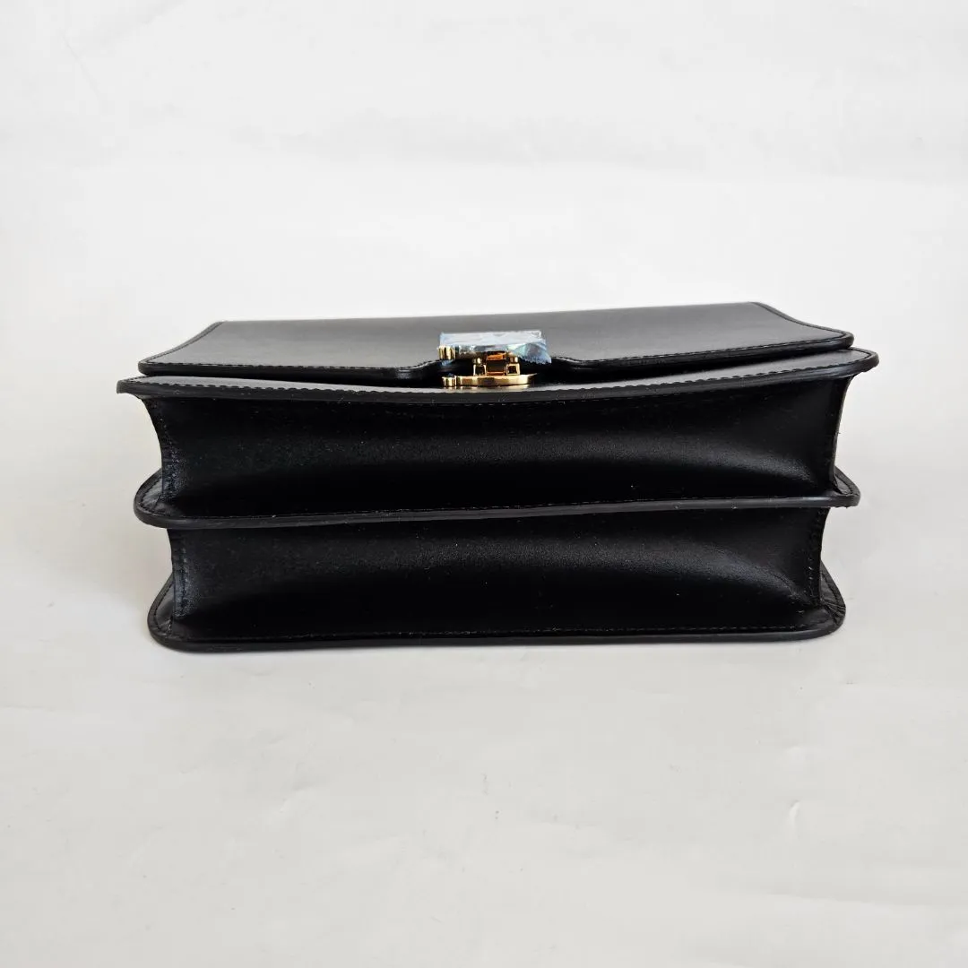 Burberry TB Medium Leather Bag Black