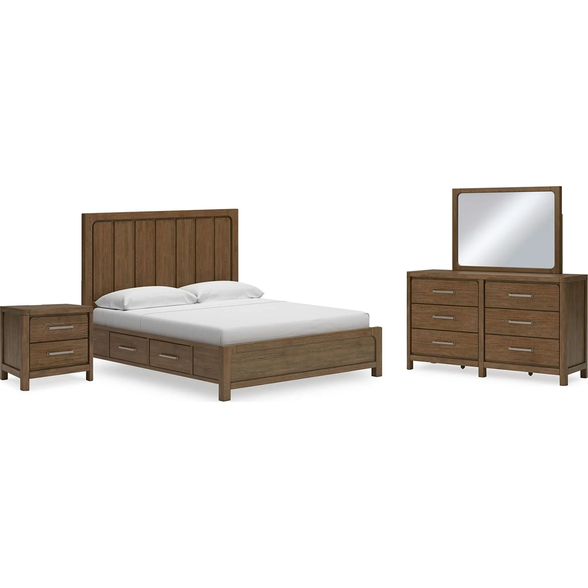 Cabalynn 6 Piece Storage Bedroom - Light Brown