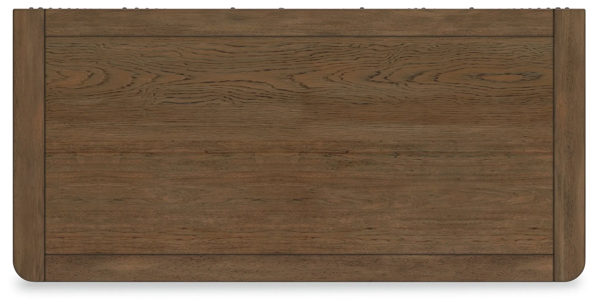 Cabalynn California King Upholstered Bed with Mirrored Dresser and Chest in Light Brown