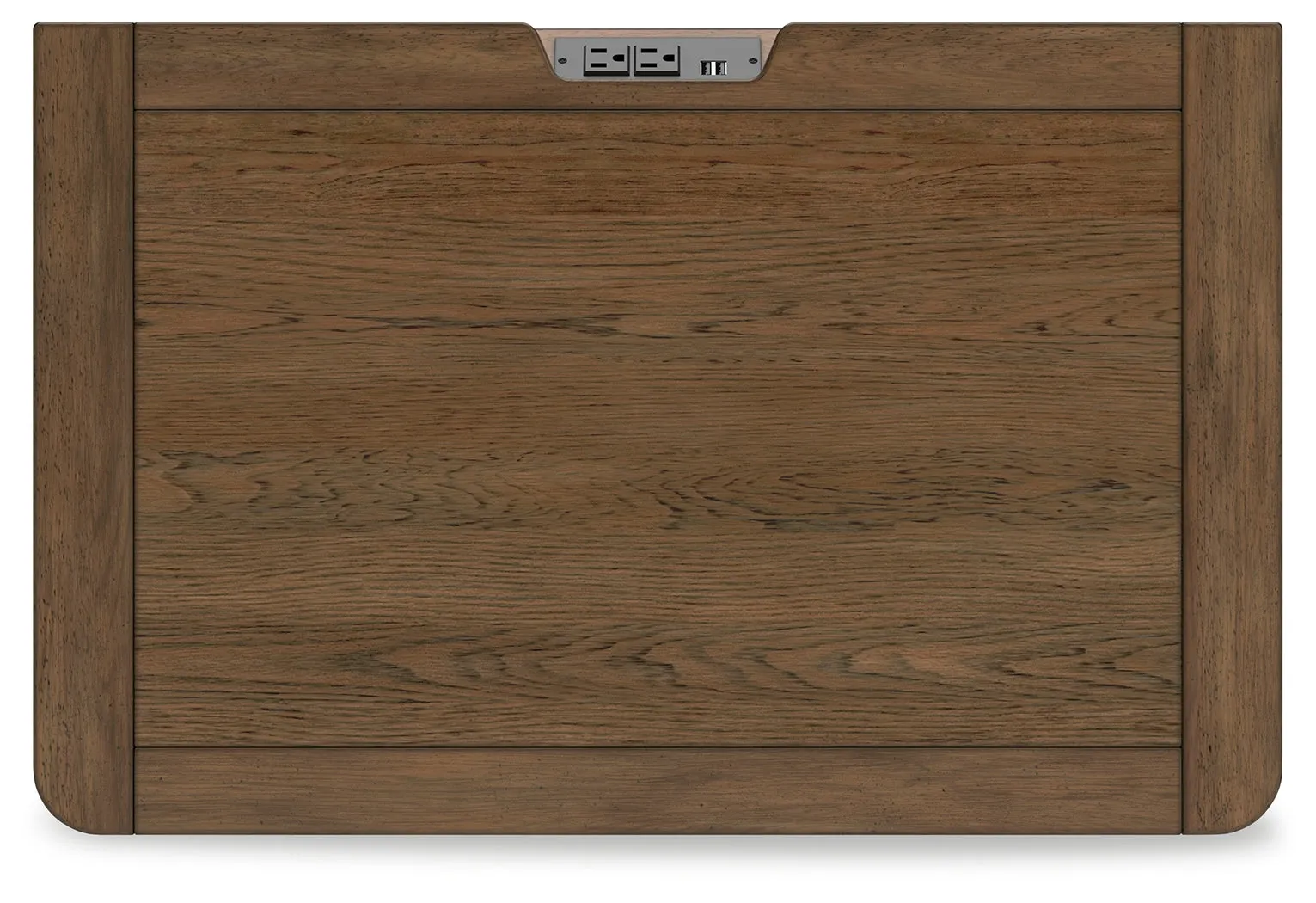 Cabalynn Queen Panel Bed with Storage with Mirrored Dresser and 2 Nightstands in Light Brown