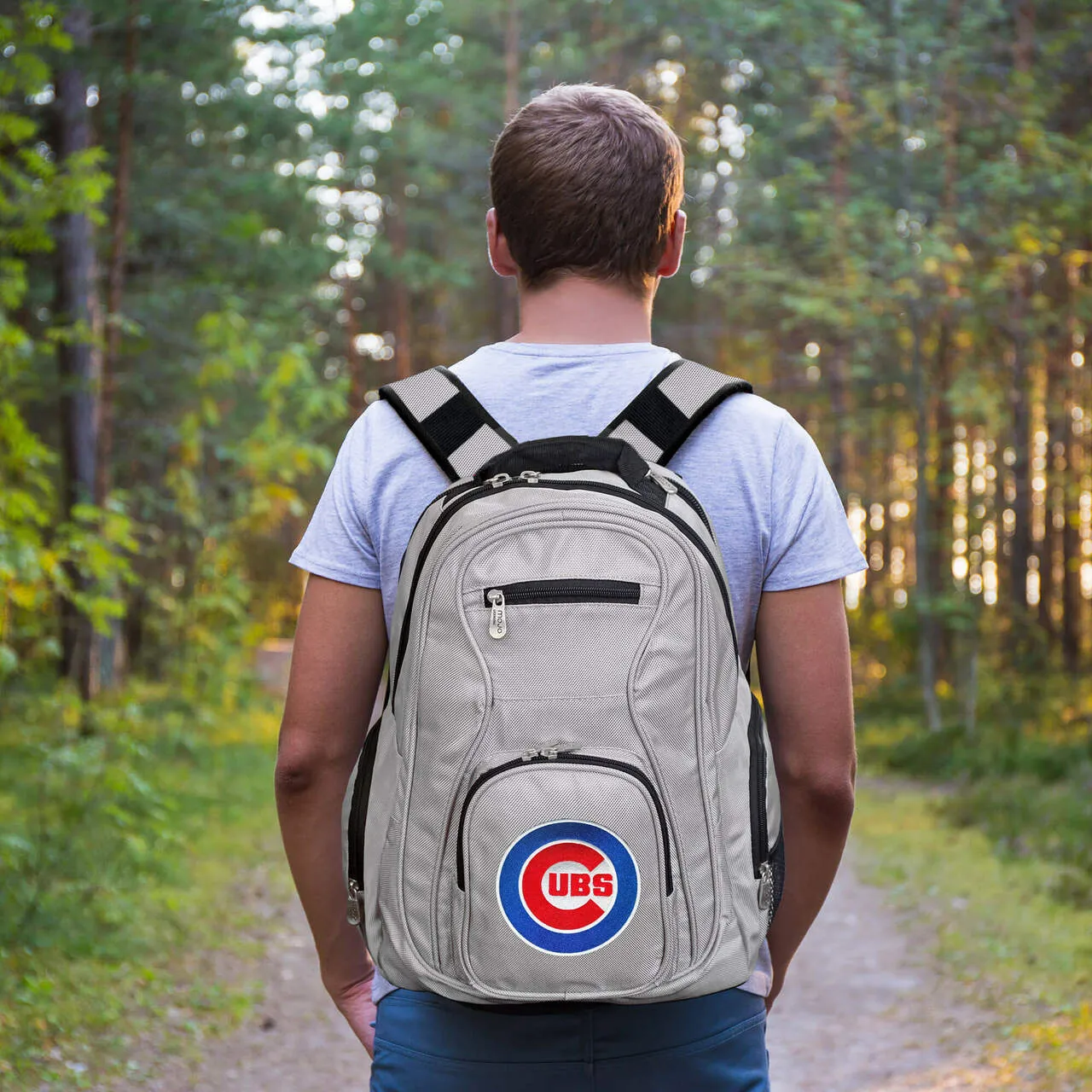 Chicago Cubs Laptop Backpack in Gray