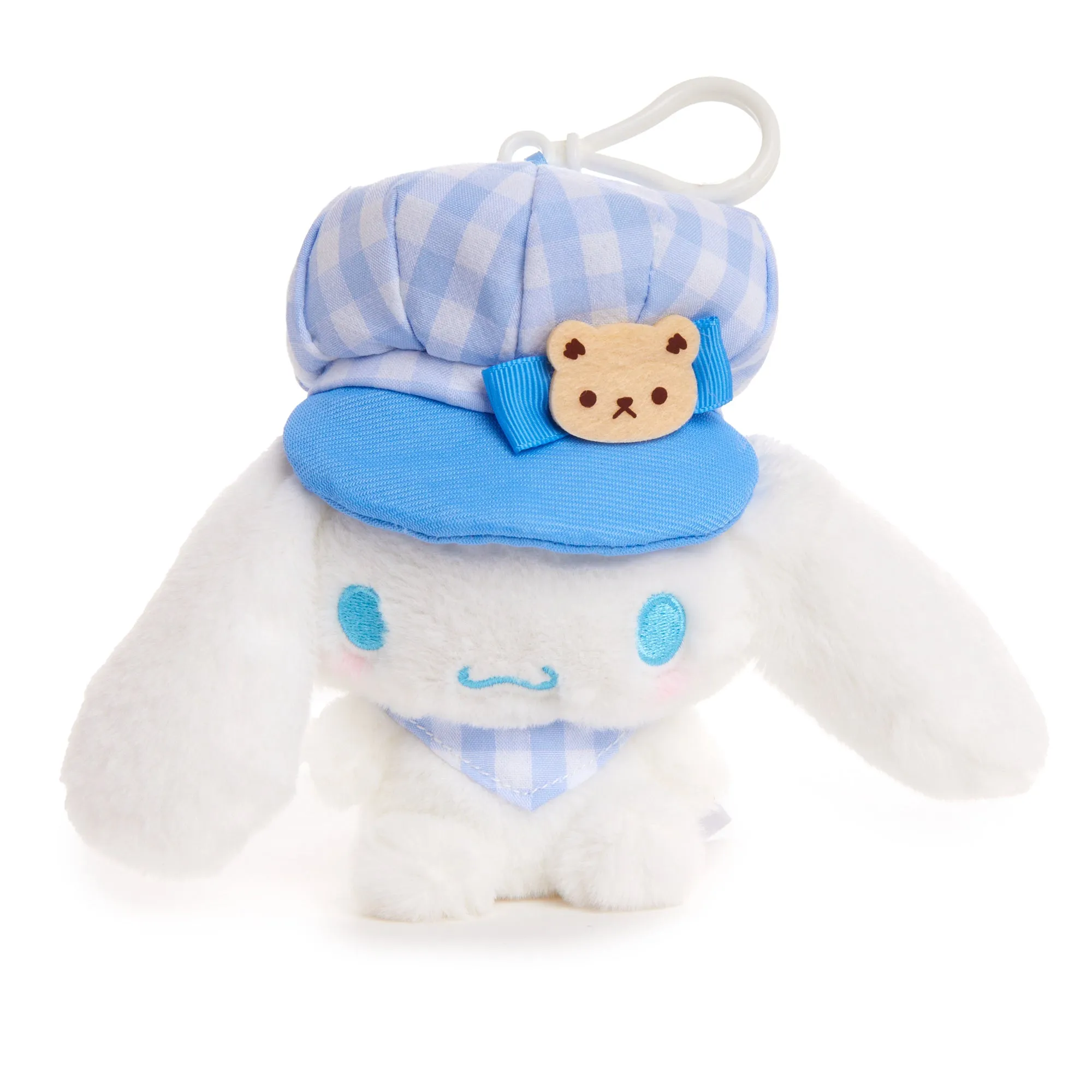 Cinnamoroll Plush Mascot Clip (Gingham Cap Series)