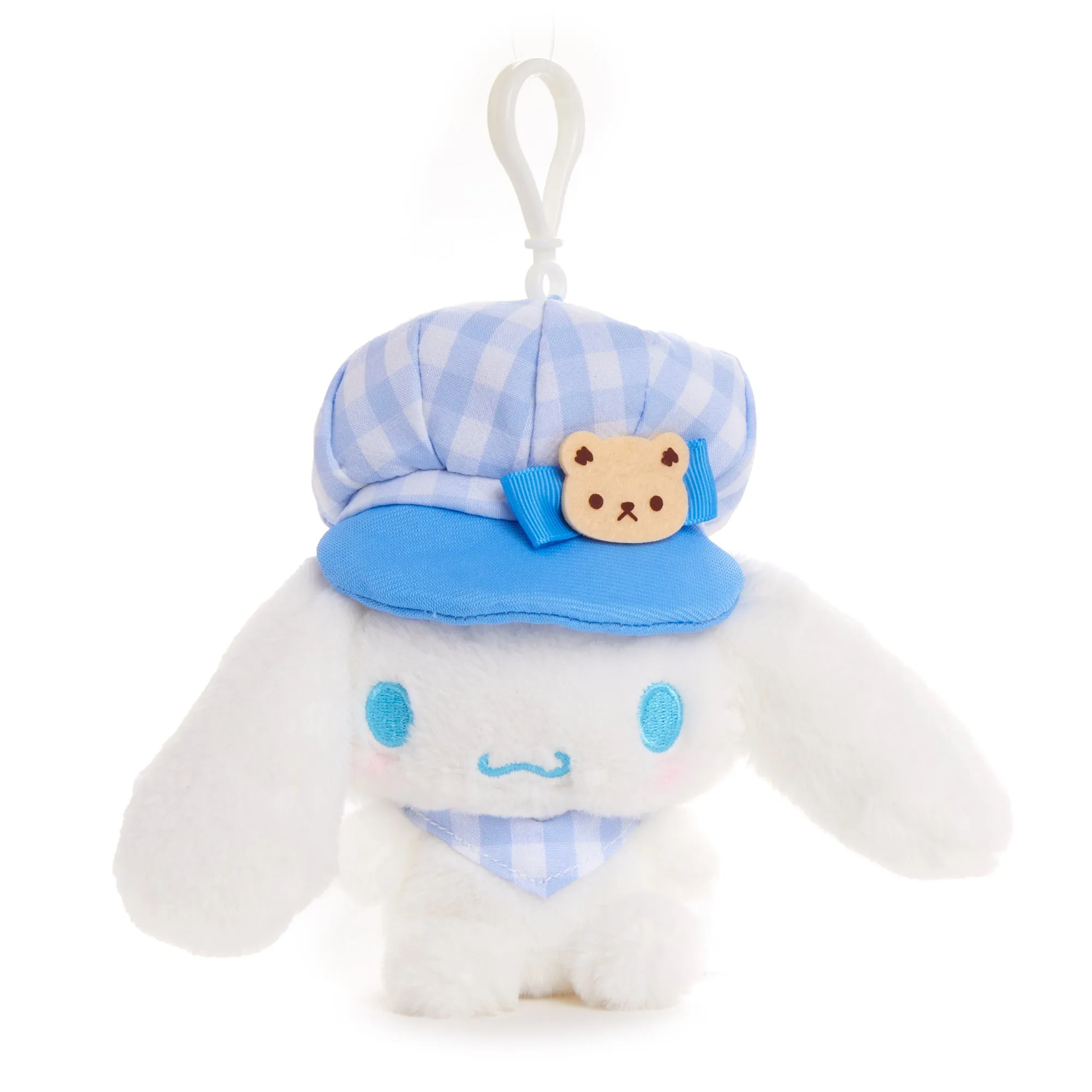 Cinnamoroll Plush Mascot Clip (Gingham Cap Series)