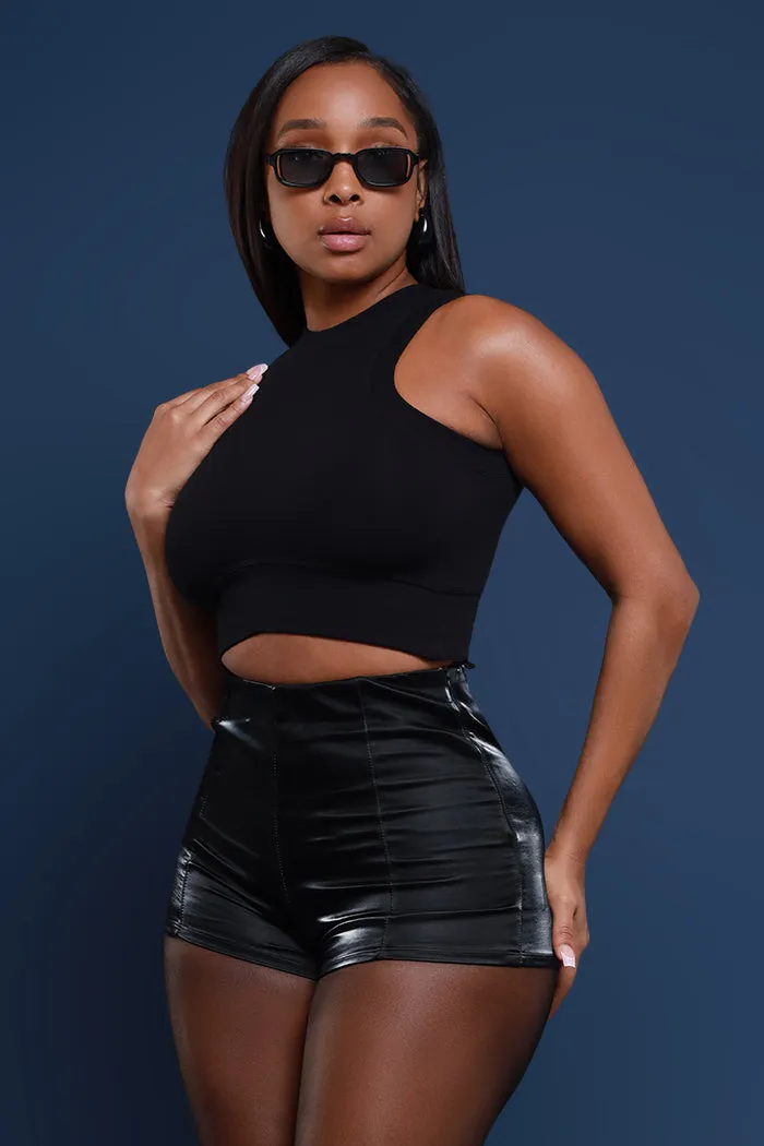 City Girls Up High Rise Shorts - Black