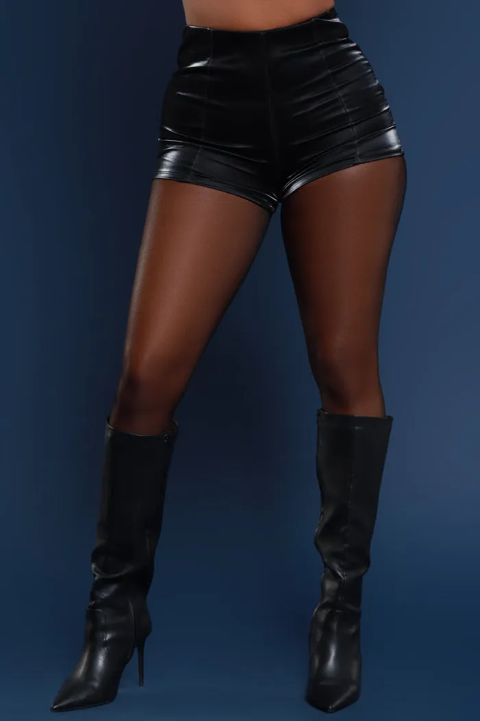 City Girls Up High Rise Shorts - Black
