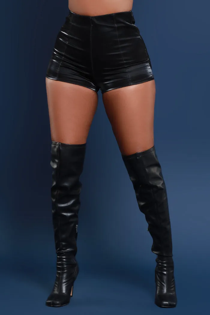 City Girls Up High Rise Shorts - Black