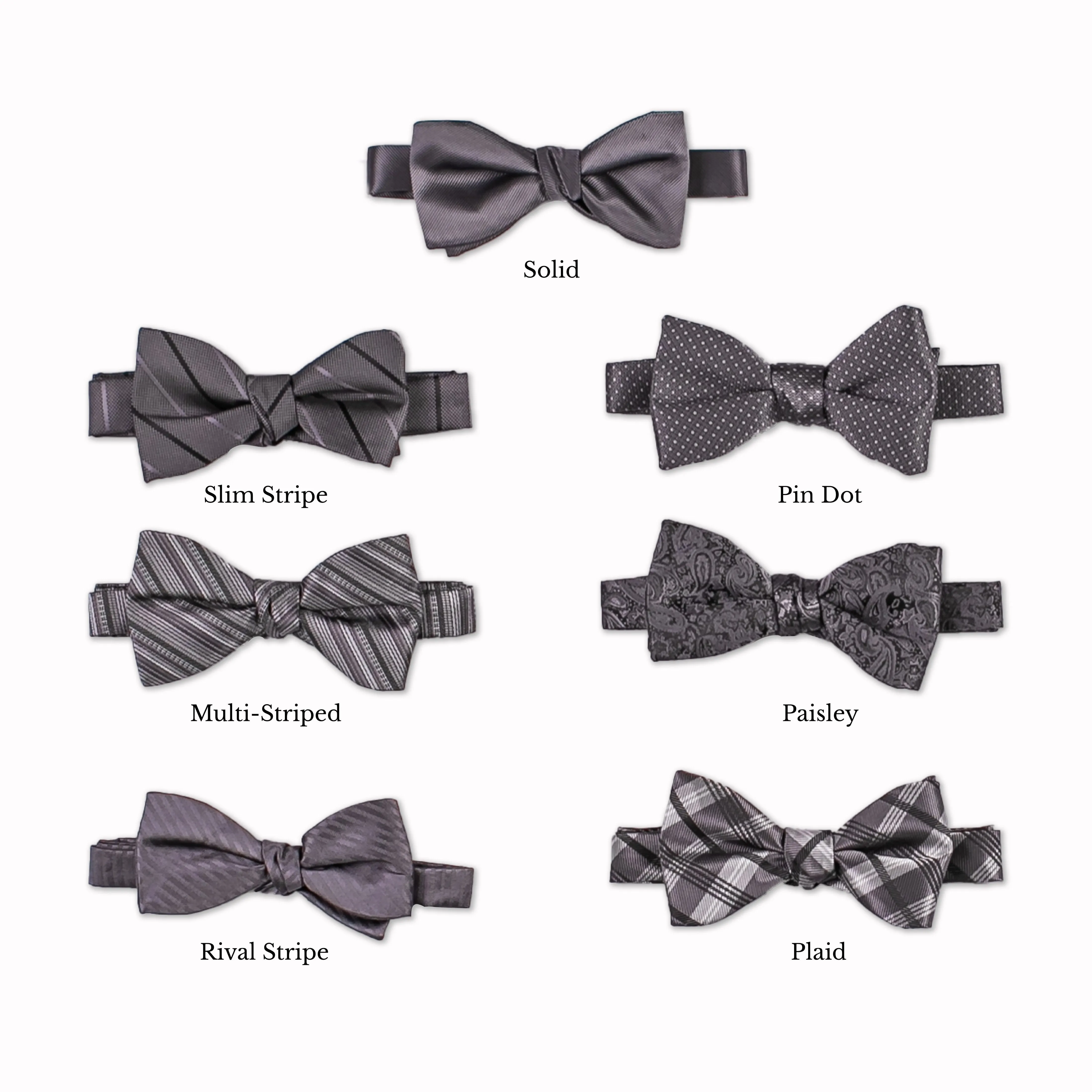 Classic Bow Tie - Hematite