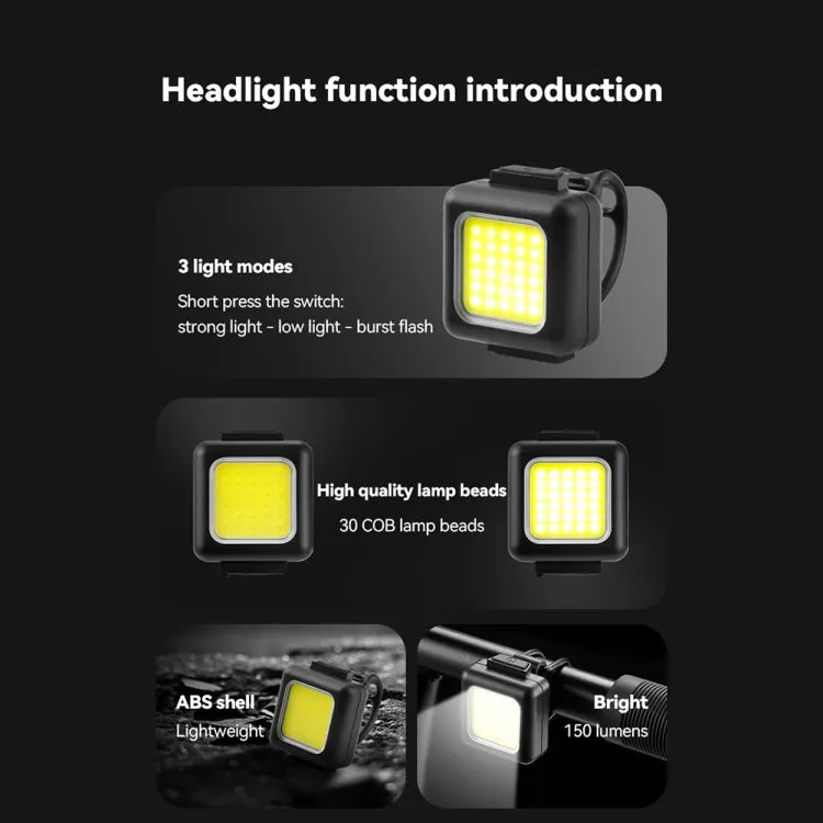 COB Lamp Beads Mini Mountain Bike Light USB Rechargeable Cycling Waterproof MTB Road Bike Lamp, Color: Red Taillight