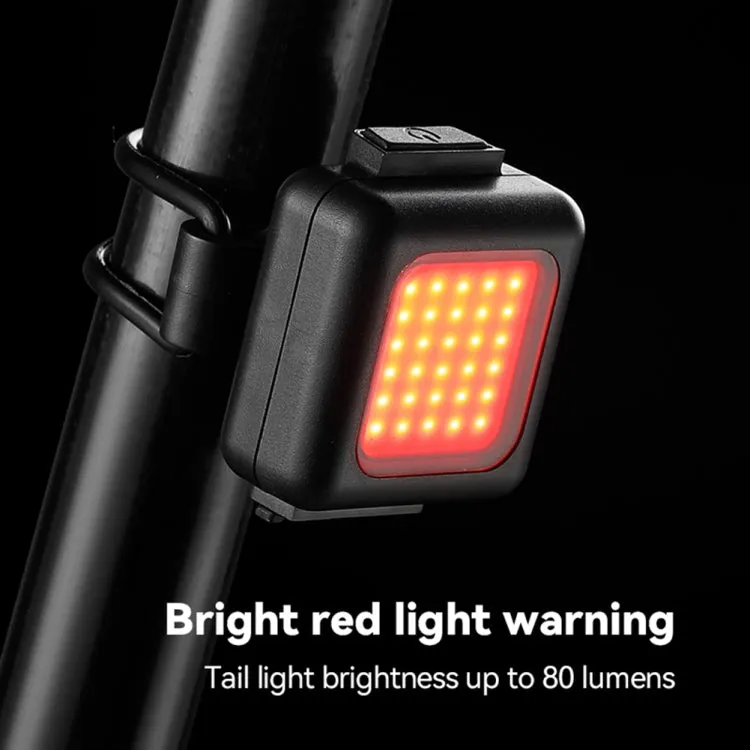 COB Lamp Beads Mini Mountain Bike Light USB Rechargeable Cycling Waterproof MTB Road Bike Lamp, Color: White Headlight Red Taillight