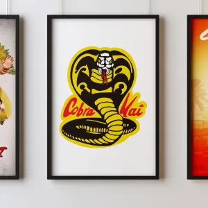 Cobra Kai 2018 Two Cobra Kai Karate Kid Posters Big Print Art Frame TV Saga Little Dragons A2 A3