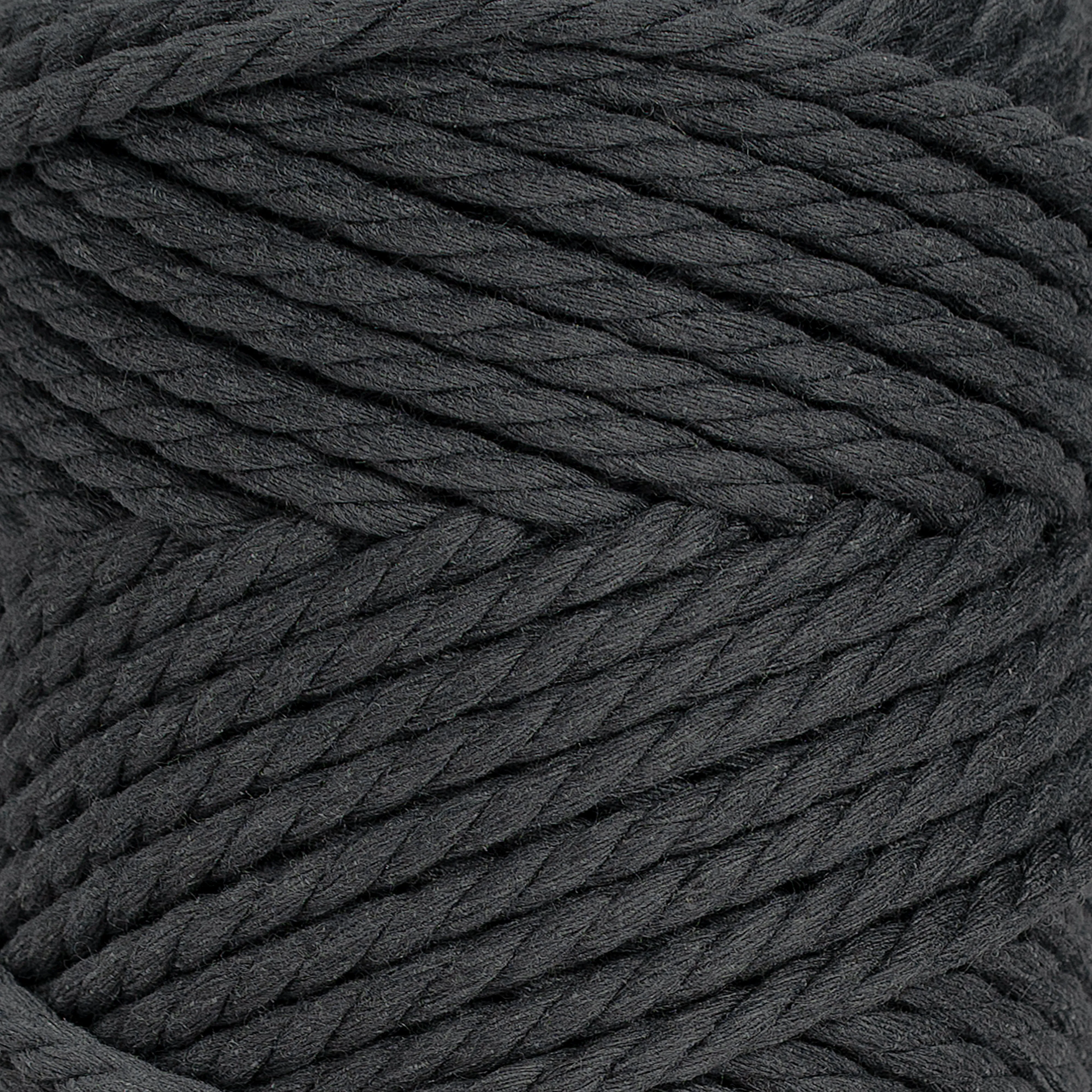 COTTON ROPE ZERO WASTE 5 MM - 3 PLY - ANTHRACITE GRAY COLOR
