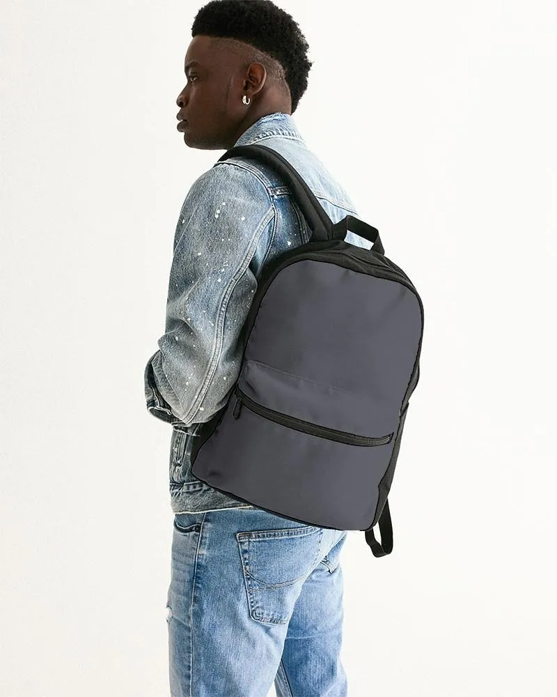 Dark Blue Gray Canvas Backpack | Dark Pale Blue Gray | C10M10Y0K80