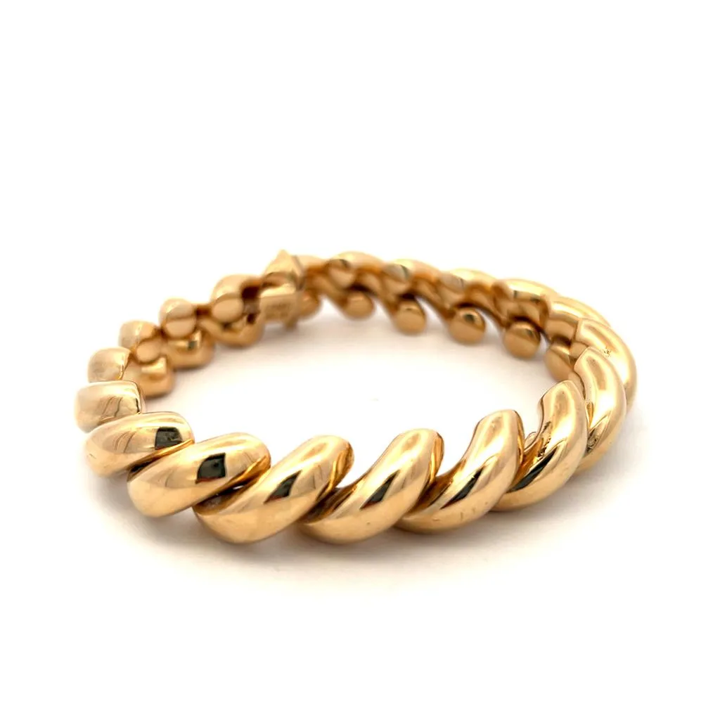 Estate 14K Yellow Gold San Marco Link Bracelet