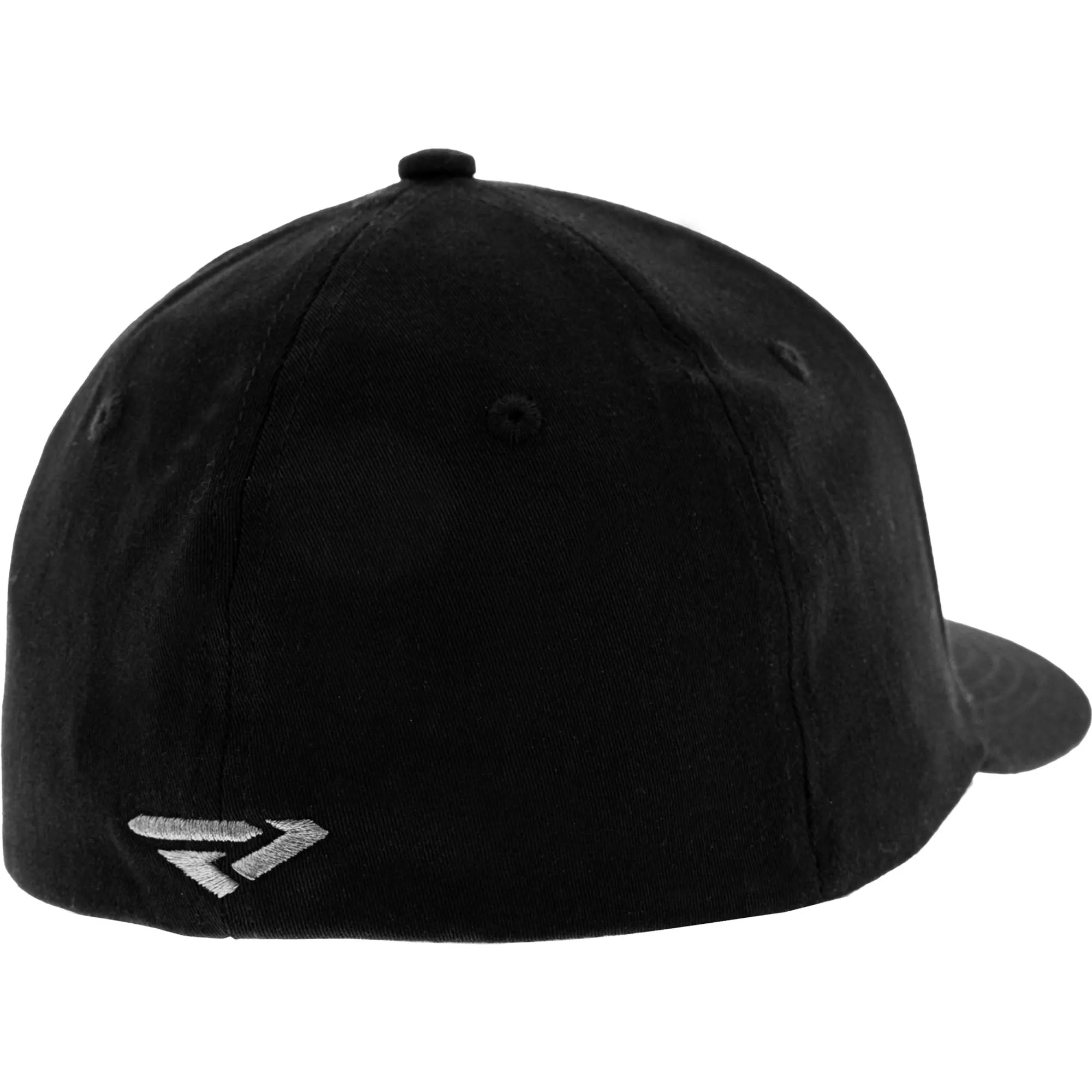 FXR  Black White Podium Baseball Hat Cap Flex Band Comfort Curved Brim Cotton