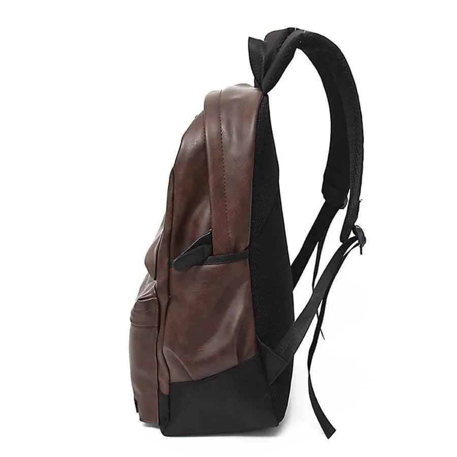 FZ54790H Cool Backpack - Leather Large Capacity Schoolbag For Laptop