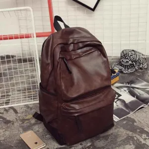 FZ54790H Cool Backpack - Leather Large Capacity Schoolbag For Laptop
