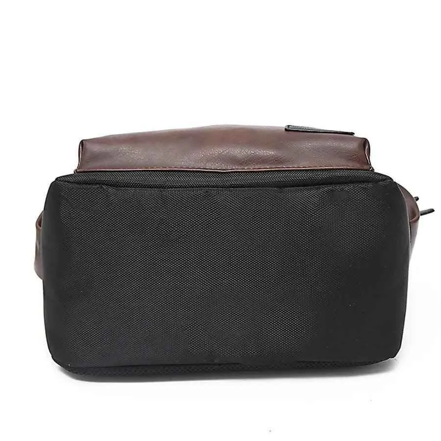 FZ54790H Cool Backpack - Leather Large Capacity Schoolbag For Laptop