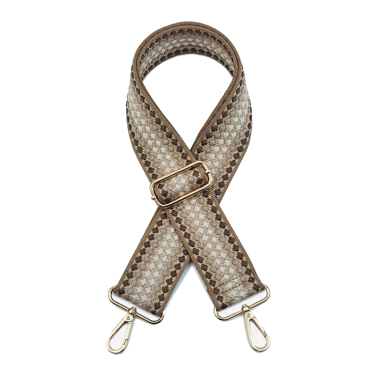 Guitar Purse Strap - Brown Dotted
