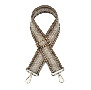 Guitar Purse Strap - Brown Dotted