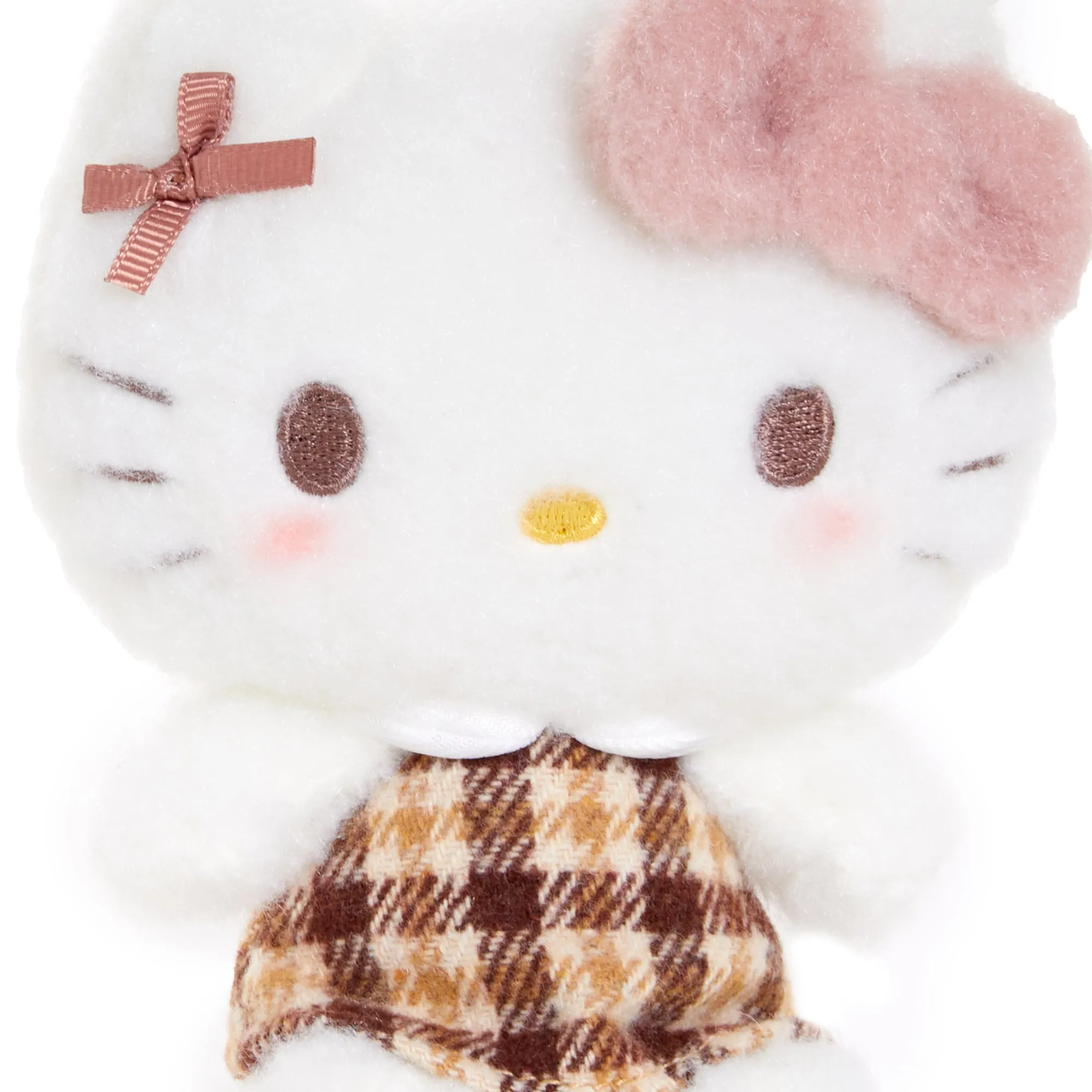 Hello Kitty Mascot Clip (Mocha Check Series)