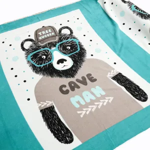 Hipster Bear Printed Polar Fleece Design 106 - 1.28M Panel