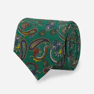 Kedzie Paisley Leaf Green Tie