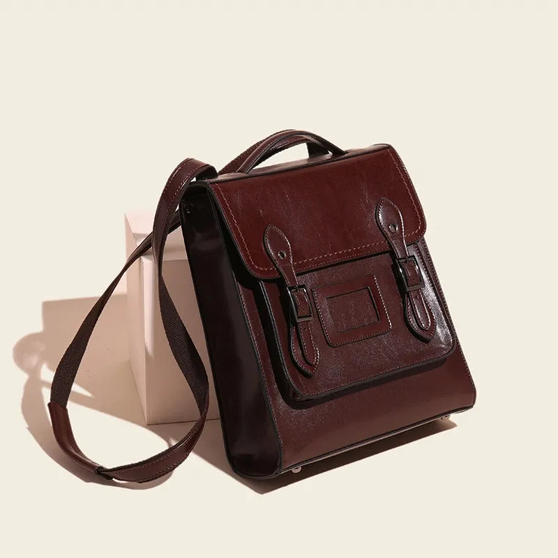 Leather Convertible Backpack Purse