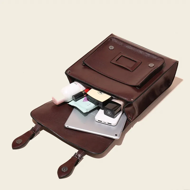 Leather Convertible Backpack Purse