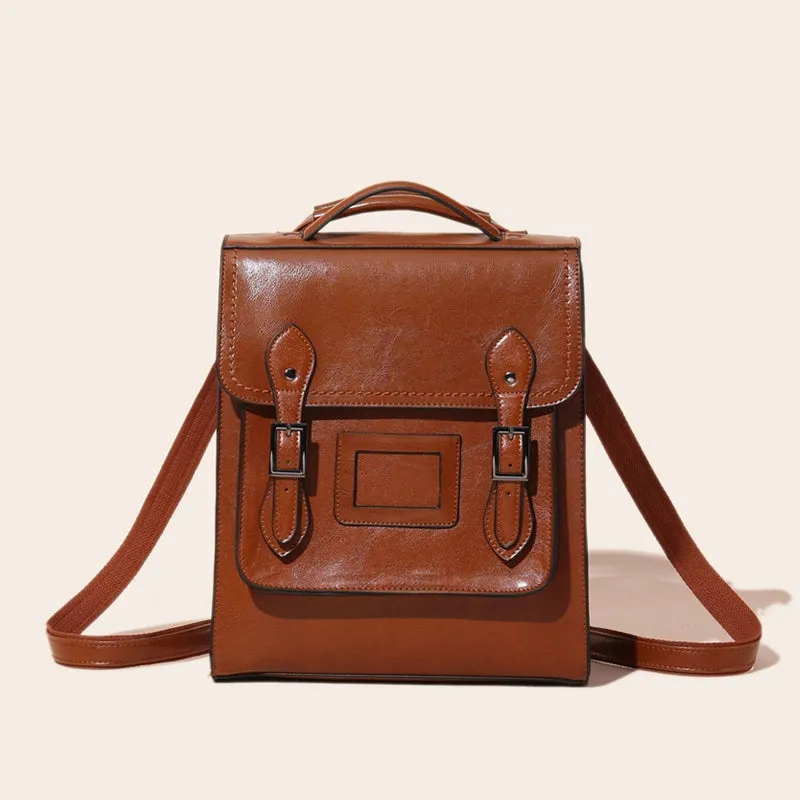 Leather Convertible Backpack Purse