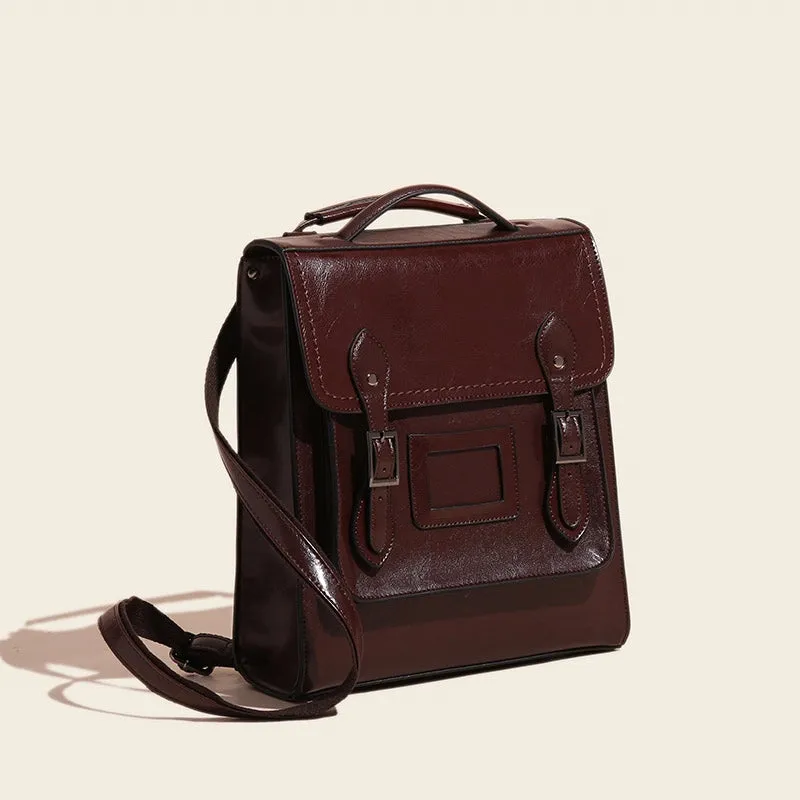 Leather Convertible Backpack Purse