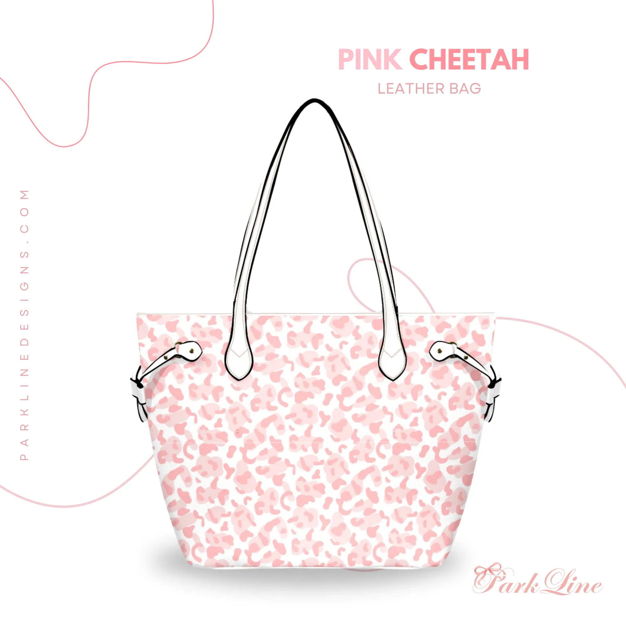 Mia Leather Bag | Digital Abstract Floral Design | Perfect Gift for Her | Elegant & Durable Fashion Tote