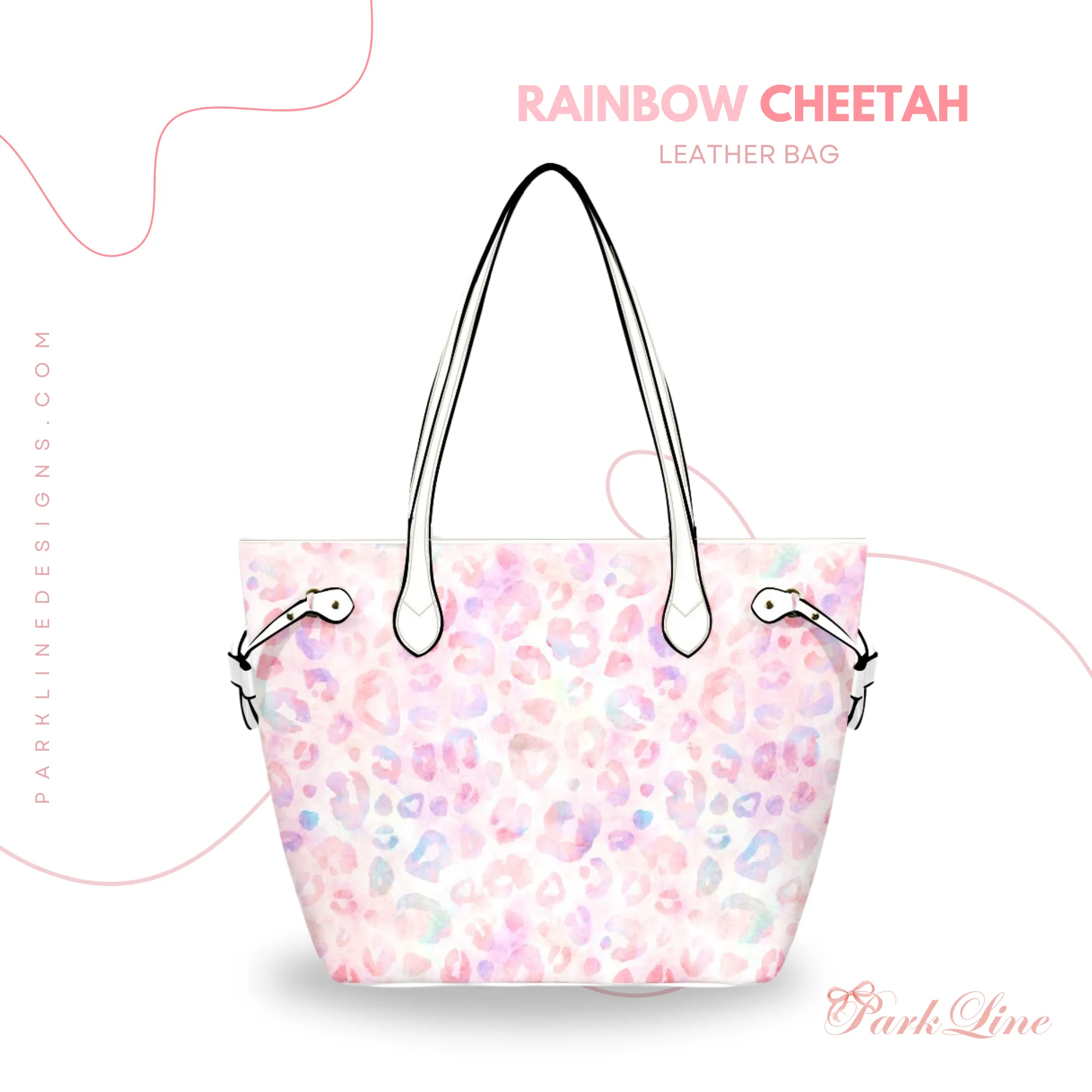 Mia Leather Bag | Digital Abstract Floral Design | Perfect Gift for Her | Elegant & Durable Fashion Tote