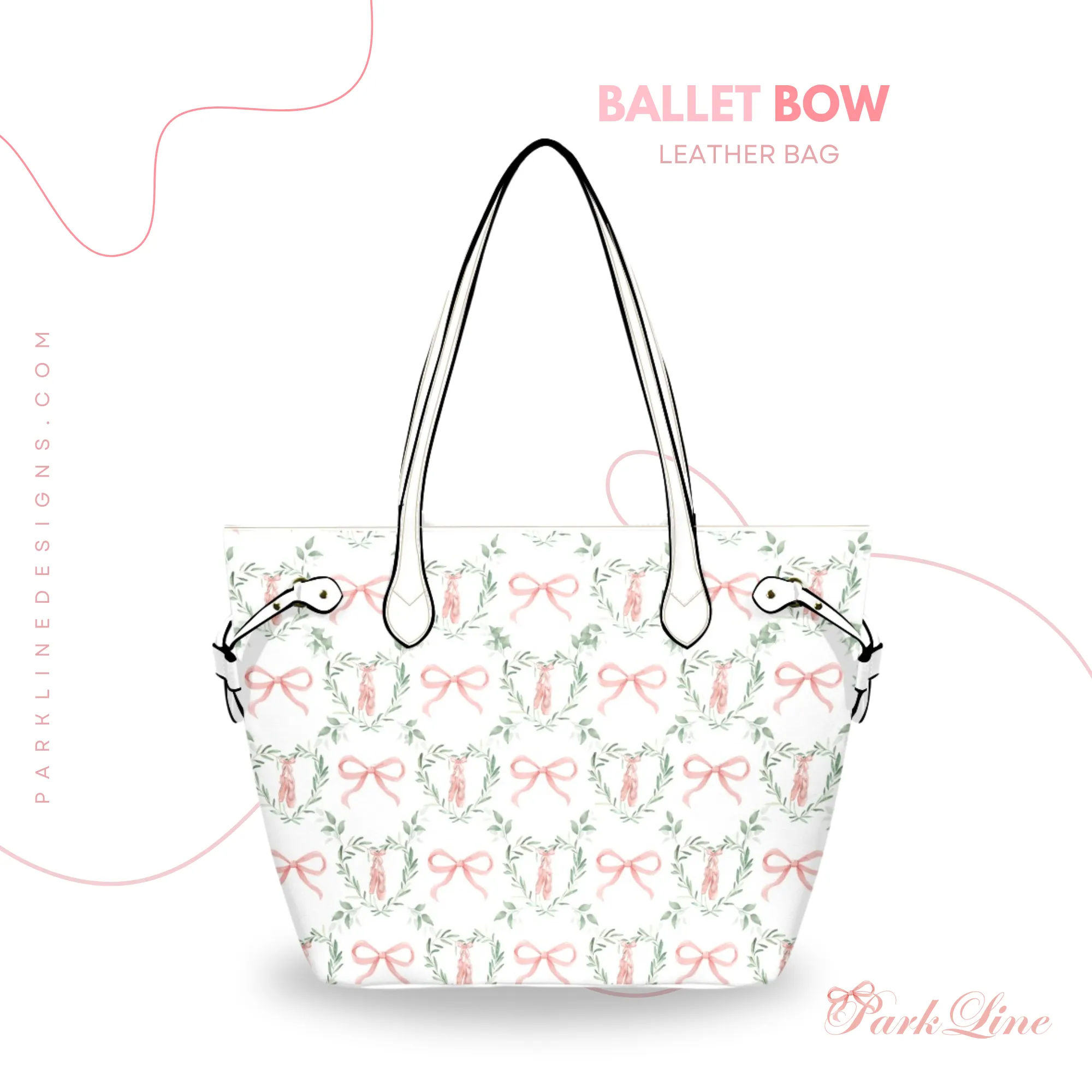 Mia Leather Bag | Digital Abstract Floral Design | Perfect Gift for Her | Elegant & Durable Fashion Tote