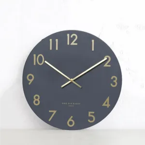 ONE SIX EIGHT LONDON  |  JONES SILENT WALL CLOCK  |  CHARCOAL GREY 30CM