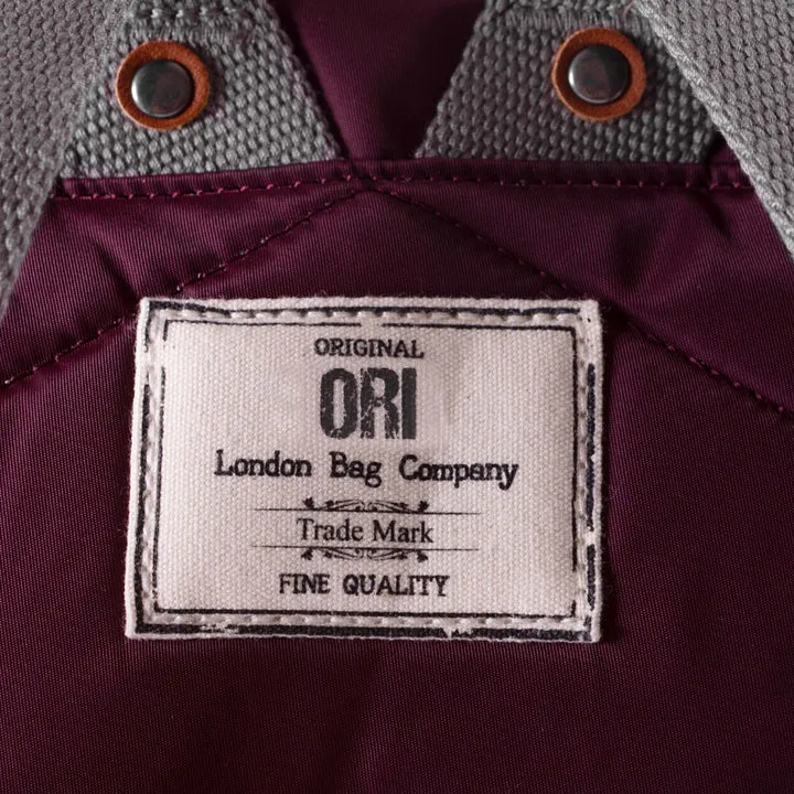 Ori London - Small Bantry B Backpack, Plum Recycled Nylon