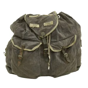 Original German WWII M41 Luftwaffe Blue Tornister Backpack with Shoulder Straps