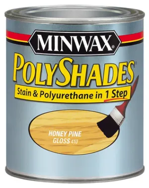 Polyshades Wood Stain Finish HALF PINT - GLOSS - HONEY PINE
