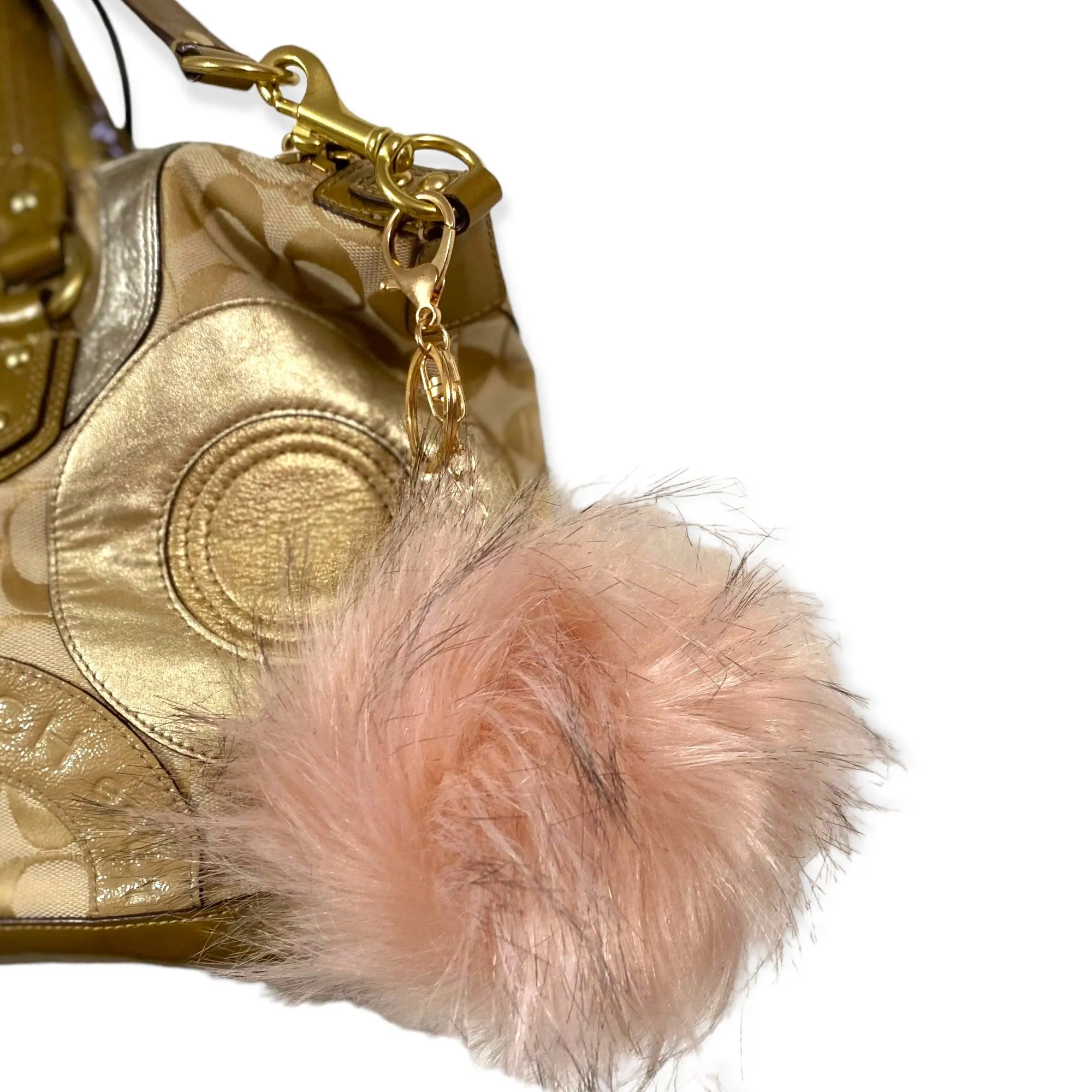 Pom Pom Handbag Keychain
