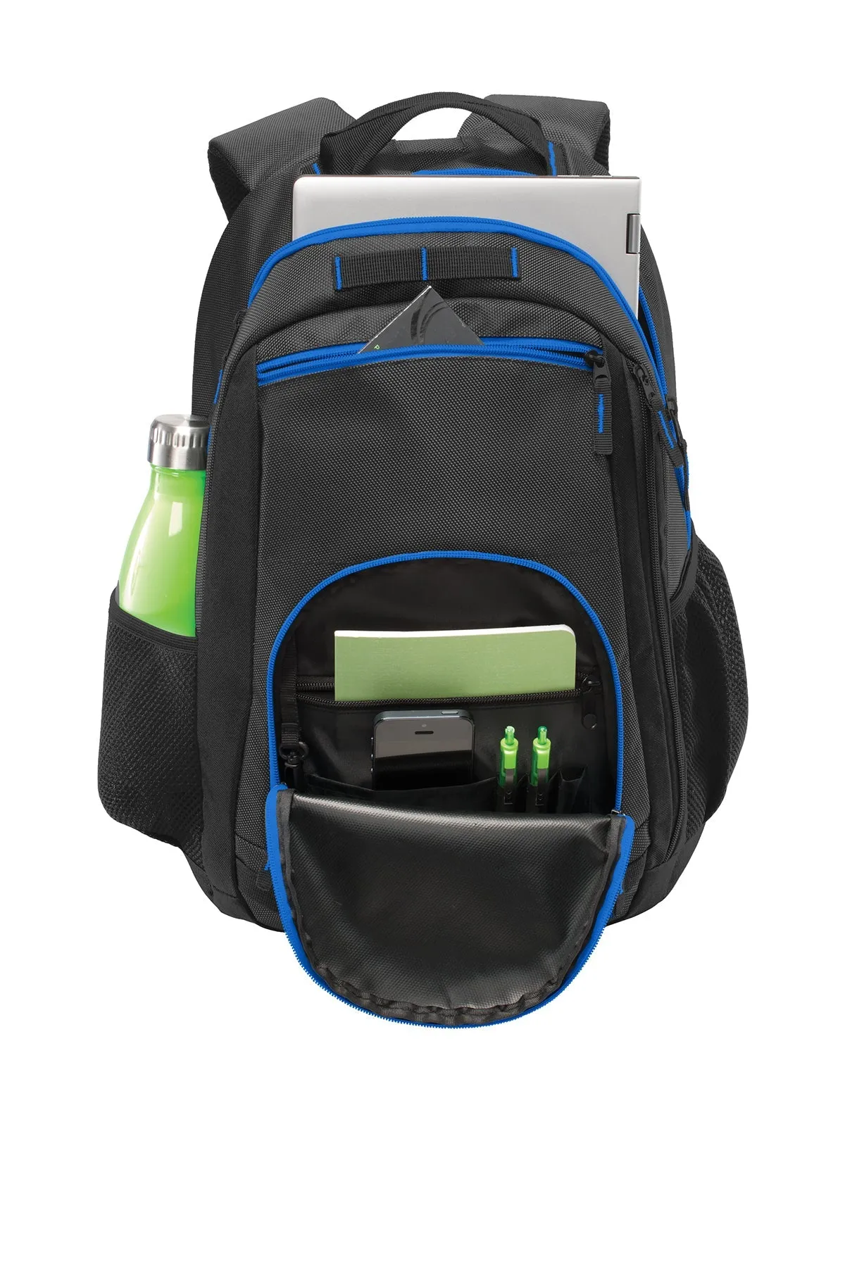 Port Authority Xtreme Custom Backpacks, Dark Grey/ Black/ Shock Blue