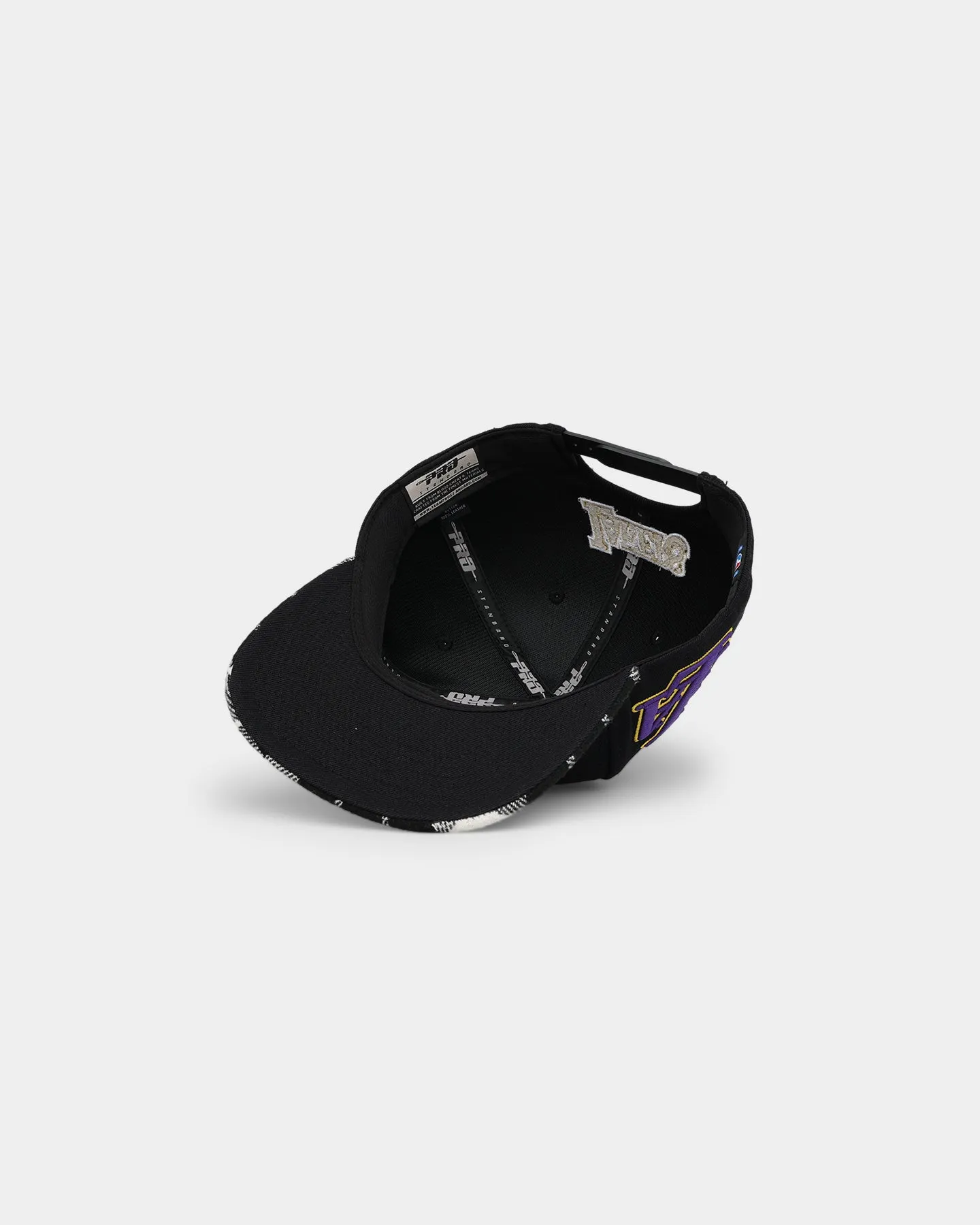 Pro Standard Los Angeles Lakers Prep Plaid Brim Snapback Black