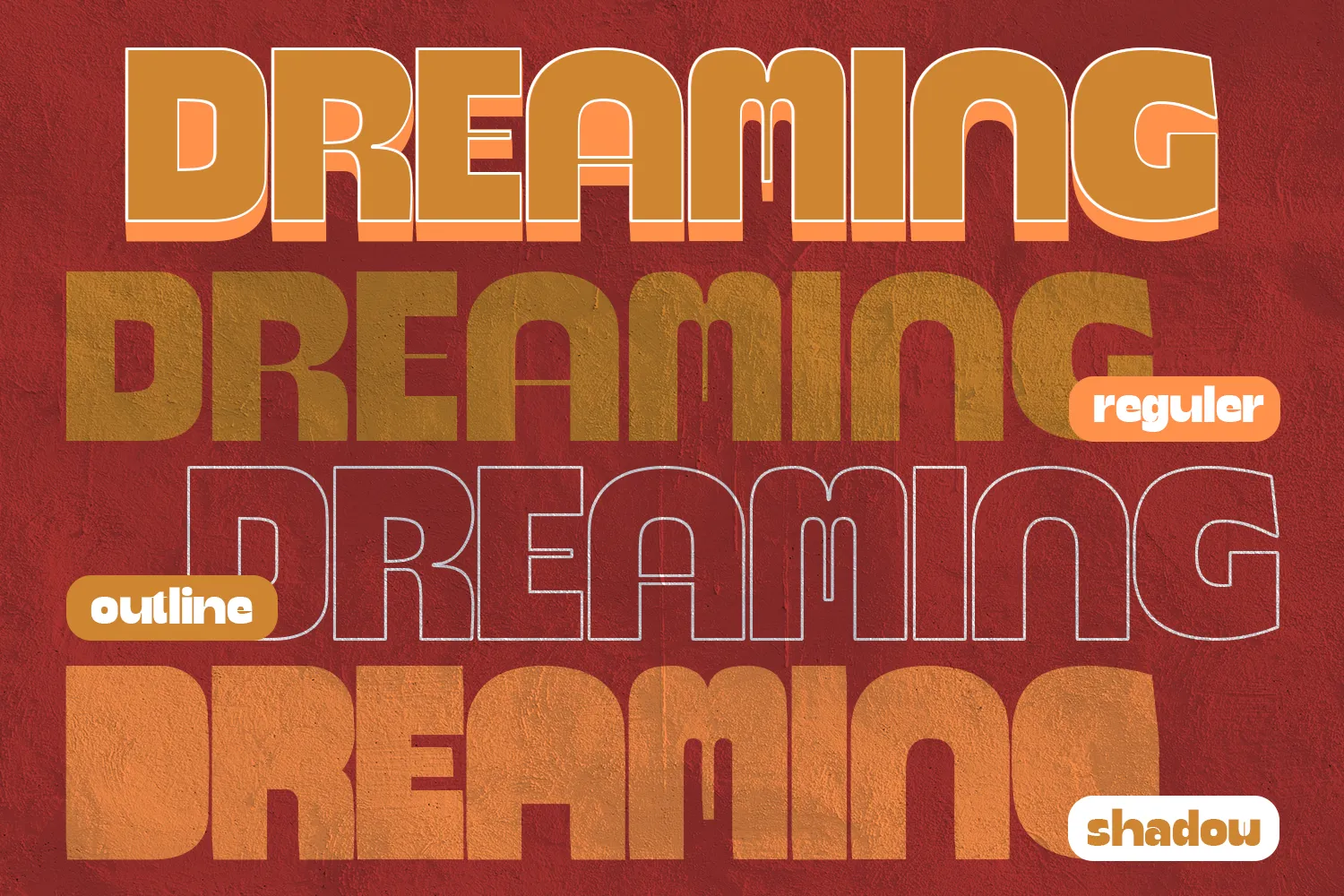 RELUME - Retro Bold with outline and shadow