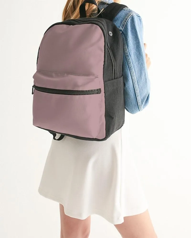 Shaded Pale Pastel Pink Brown Canvas Backpack | C0M30Y15K30