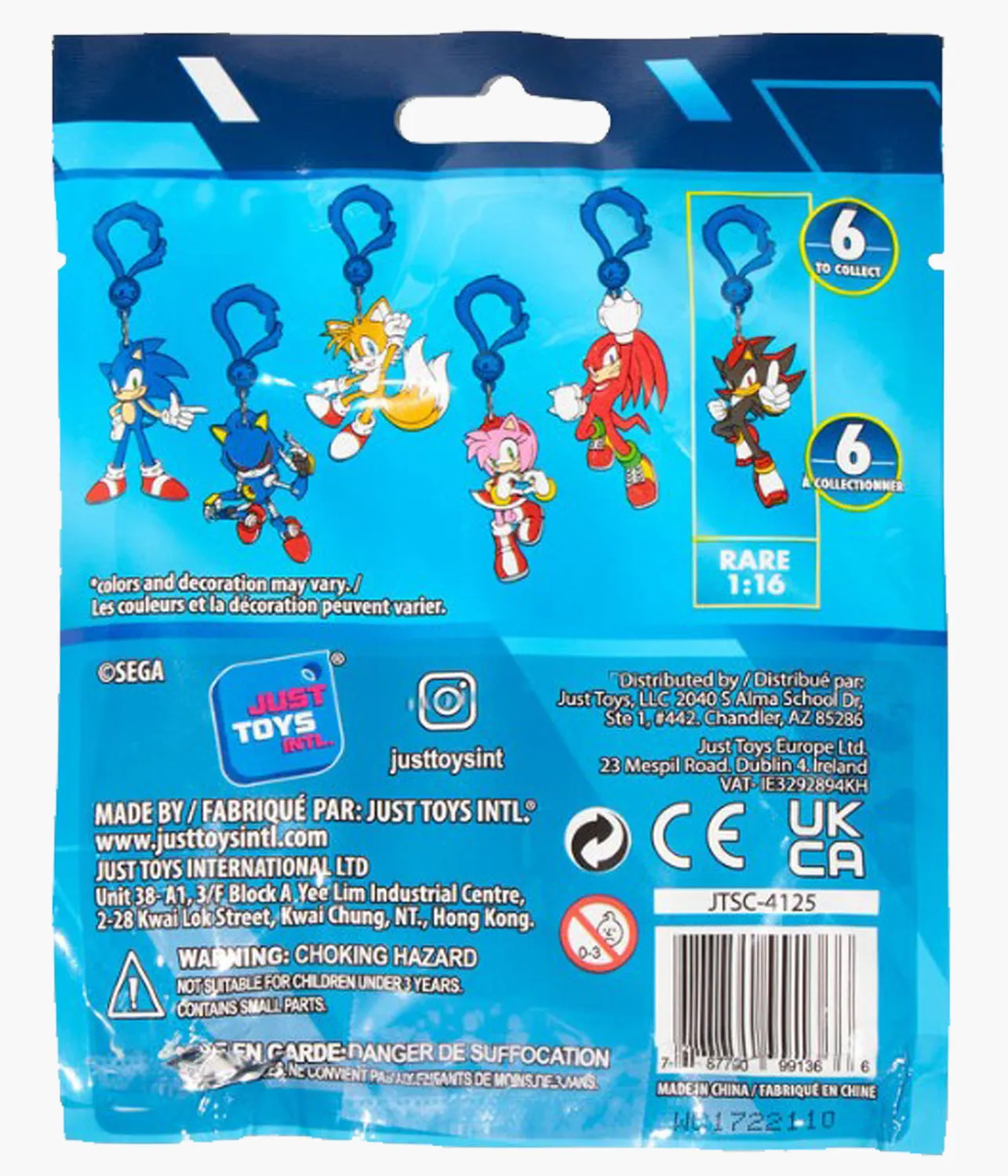 Sonic The Hedgehog Backpack Hangers Blind Bag