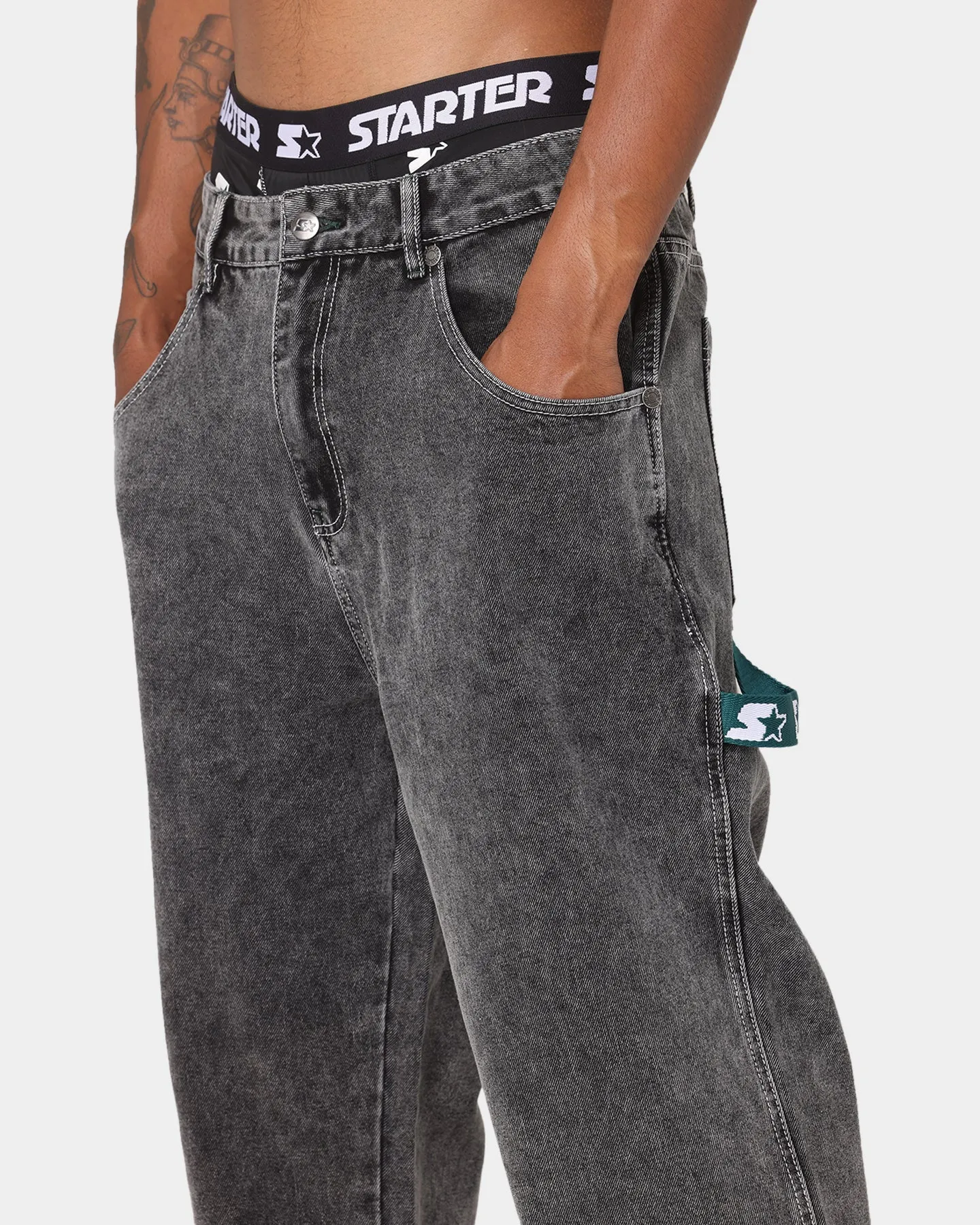 Starter Sideline Super Relaxed Jeans Washed Black