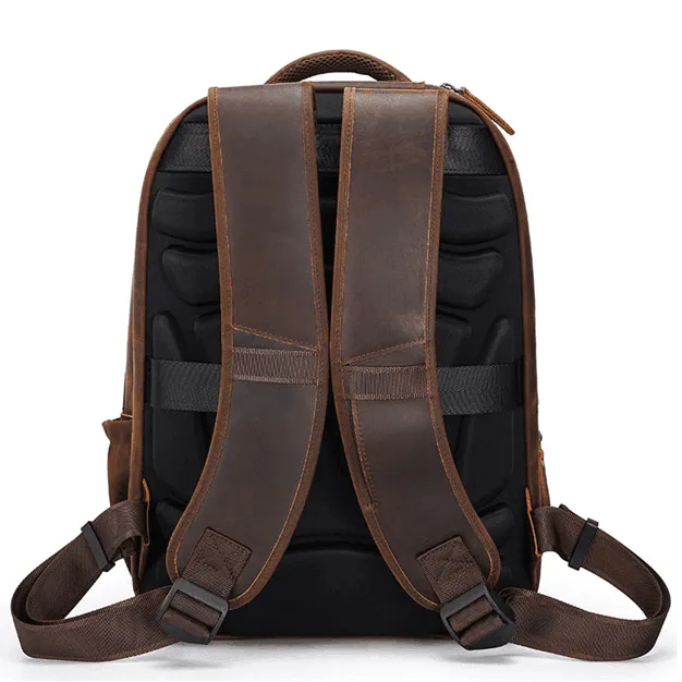 Urban Leather Weekender Backpack Large Capacity Travel Bag