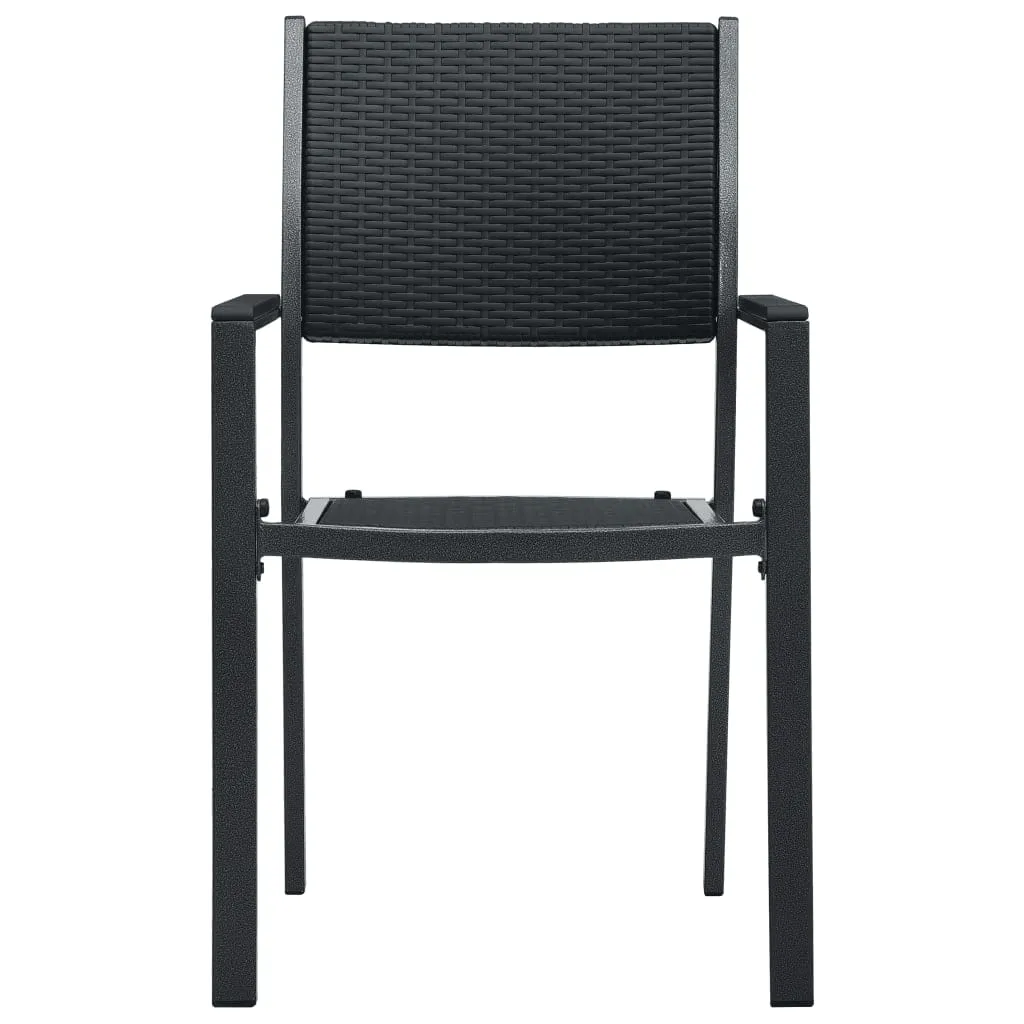 vidaXL 5 Piece Patio Dining Set Black - Stylish and Functional Outdoor Furniture