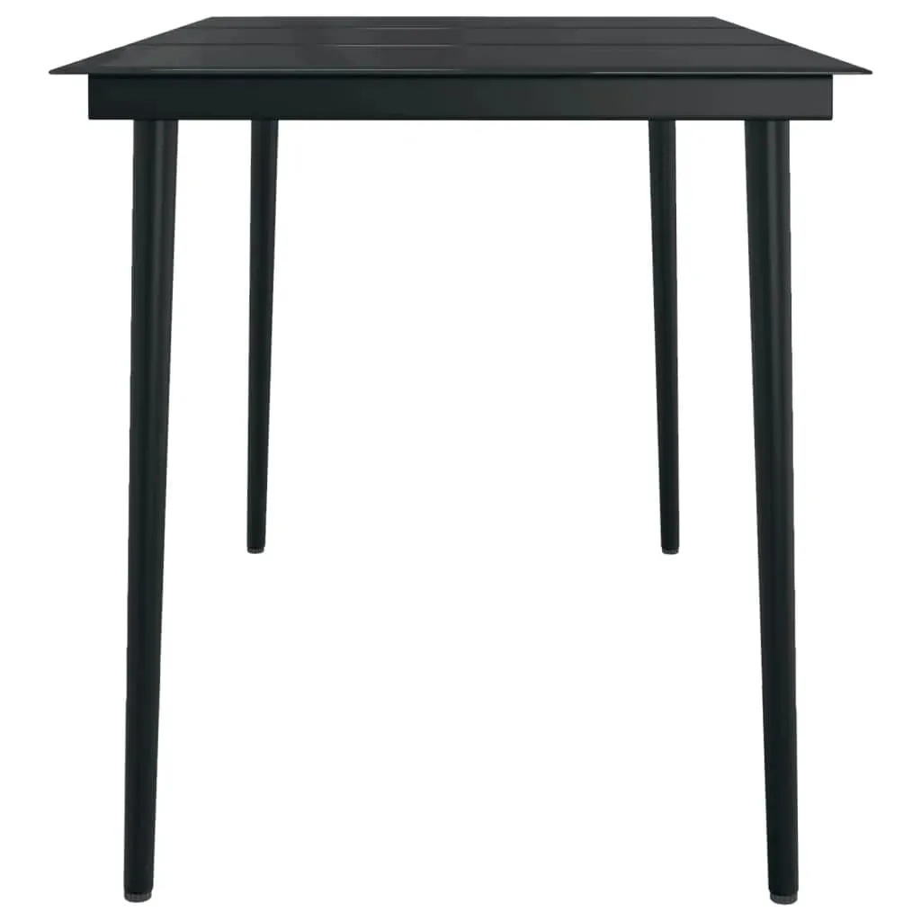 vidaXL 5 Piece Patio Dining Set Black - Stylish and Functional Outdoor Furniture